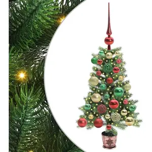 vidaXL Sapin de Noël avec 150 LED avec support Vert 65 cm PE pas cher