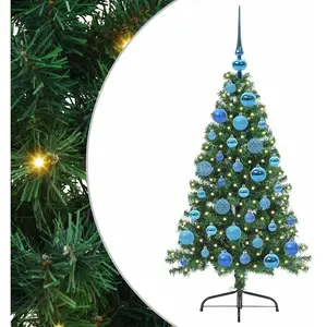 vidaXL Sapin de Noël artificiel pré-éclairé Vert 120 cm PVC pas cher