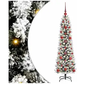 vidaXL Sapin de Noël artificiel avec 150 LED Vert et blanc 120 cm pas cher