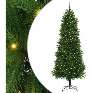 vidaXL Sapin de Noël avec 300 LED avec support Vert 240 cm PE pas cher