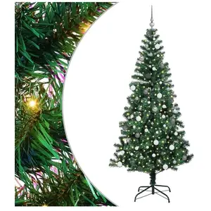 vidaXL Sapin de Noël artificiel Vert 240 cm PVC pas cher