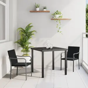 vidaXL, Table de jardin + table de balcon, Leonardo (80 x 80 x 73 cm) pas cher