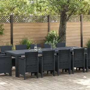 vidaXL Ensemble de salle à manger pour jardin 13 pcs Anthracite pas cher
