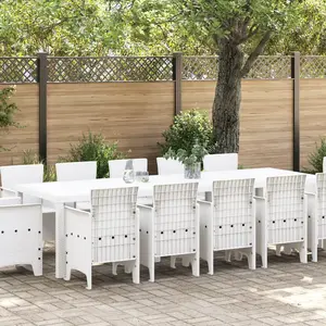 Comparateur de prix : vidaXL Ensemble de salle à manger pour jardin 13 pcs Blanc