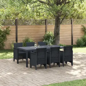 vidaXL Ensemble de salle à manger pour jardin 7 pcs Anthracite pas cher
