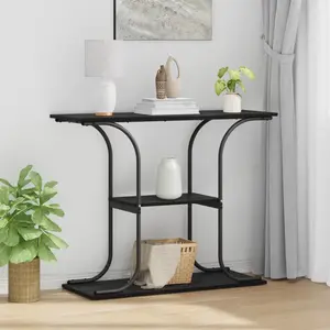 vidaXL Table console Chêne noir 101 x 35 x 80.5 cm Bois d'ingénierie