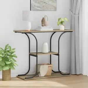 vidaXL Table console Chêne sonoma 101 x 35 x 80.5 cm Bois d'ingénierie pas cher