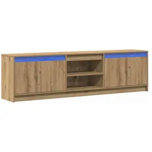 vidaXL Unites TV 2 pcs Marron 180 x 34 x 50 cm Bois d'ingénierie pas cher