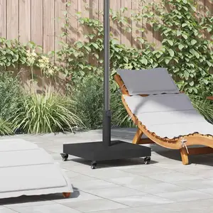 vidaXL Socles de parasol d'extérieur Noir 45 x 45 x 32 cm Acier, béton pas cher