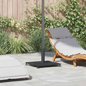 vidaXL Socles de parasol d'extérieur Noir 45 x 45 x 31 cm Acier pas cher