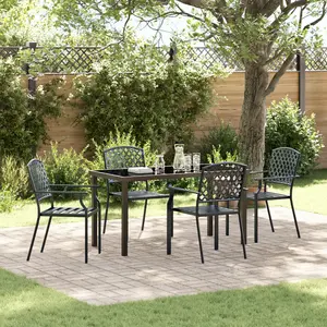 vidaXL, Table de jardin + table de balcon, Laura (80 x 80 x 73 cm) pas cher