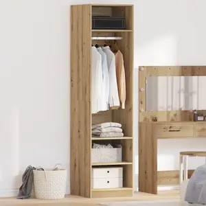 vidaXL Armoire chêne artisanal 50 x 50 x 200 cm Bois d'ingénierie pas cher