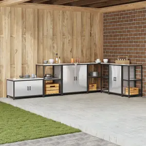 vidaXL Meuble de rangement de cuisine Argenté 60 x 50 x 92 cm pas cher