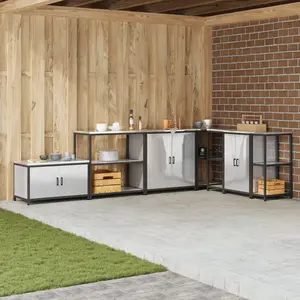 vidaXL Étagère de rangement de cuisine Argenté 60 x 50 x 92 cm pas cher