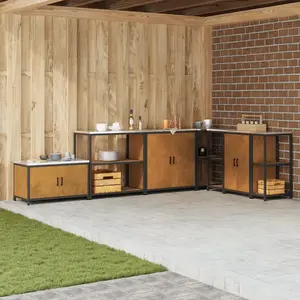 vidaXL Étagère de rangement de cuisine Rouillé 60 x 50 x 92 cm pas cher