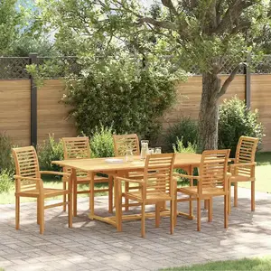vidaXL Ensemble de salle à manger pour jardin Autre 7 pcs Marron pas cher
