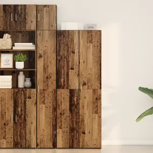 vidaXL Vidaxl Buffet Bois Ancien 70x42.5x185 Cm Bois D'ingénierie pas cher