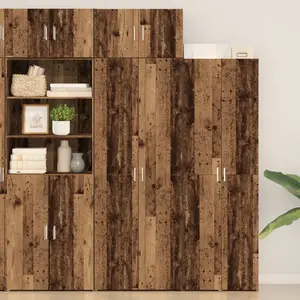 vidaXL Armoire de rangement 3 pcs Bois ancien pas cher