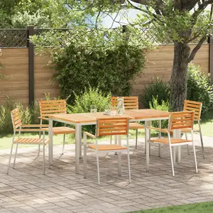 Comparateur de prix : vidaXL Ensemble de salle à manger pour jardin 7 pcs