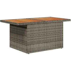 vidaXL Ensemble de canapé de jardin 6 pcs Gris Poly rotin pas cher