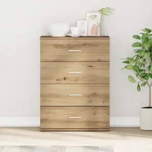 vidaXL Buffet Chêne artisan 60 x 39 x 80 cm Bois d'ingénierie pas cher