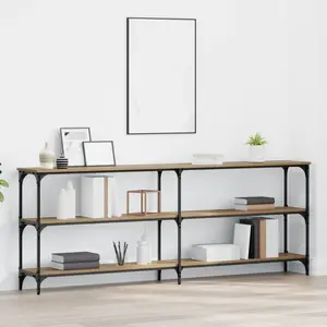vidaXL Vidaxl Table Console Chêne Artisan 200x29x75 Cm Bois D'ingénier... pas cher