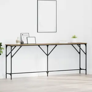 vidaXL Vidaxl Table Console Chêne Artisan 200x29x75 Cm Bois D'ingénierie pas cher