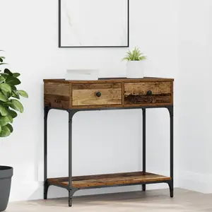Comparateur de prix : vidaXL Table console Bois ancien 75 x 34,5 x 75 cm Bois d'ingénierie