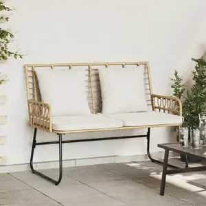 vidaXL Banc de jardin avec oreiller Noir, Anthracite 113 x 69 x 83 cm pas cher