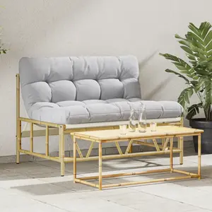 vidaXL Vidaxl Banc De Jardin Avec Coussin 110x80x71 Cm En Acier pas cher