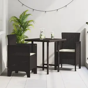 vidaXL Vidaxl Chaises De Jardin Avec Coussins 2 Pcs Marron Rattan Poly pas cher
