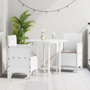 vidaXL Chaise de jardin 2 pcs Blanc 53 x 49 x 85 cm Polypropylène pas cher