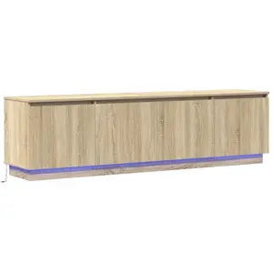 vidaXL Meuble TV Chêne Sonoma 180 x 38 x 49 cm Bois d'ingénierie pas cher