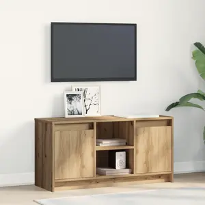 vidaXL Unites TV Marron 100 x 34 x 50 cm Bois d'ingénierie pas cher