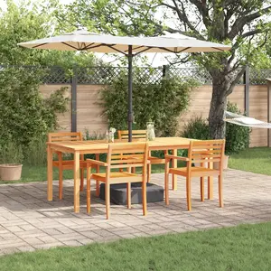 vidaXL Ensemble de salle à manger pour jardin 7 pcs Marron 3375667 pas cher