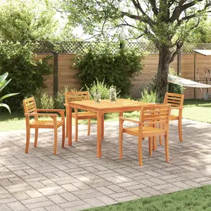 VIDAXL Ensemble De Jardin 5 Pièces En Bois D'acacia pas cher