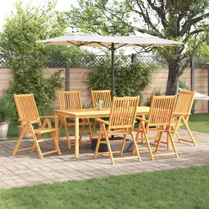 VIDAXL Ensemble De Salle À Manger De Jardin 7 Pièces En Bois D'acacia Pliable pas cher