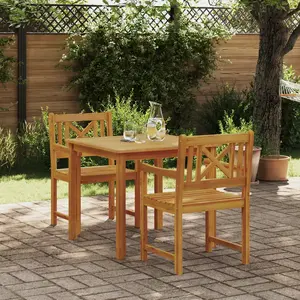 vidaXL Ensemble de salle à manger pour jardin 3 pcs Marron 3375656 pas cher