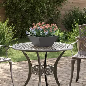 vidaXL Vidaxl Jardinière En Plastique 5 Pcs Noir 35 X 35 X 15 Cm Acier pas cher