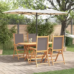 vidaXL Ensemble de salle à manger pour jardin 5 pcs Anthracite pas cher