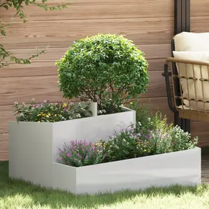 vidaXL vidaXL Planteur 80x80x50 cm en inox pas cher