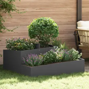 Comparateur de prix : vidaXL vidaXL Pots & Jardinières Noir Métal Grand Incrustations décoratives