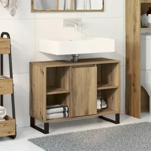 vidaXL Cabinet de salle de bain Chêne artisanal 80 x 33 x 60 cm pas cher