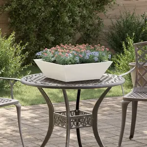 Comparateur de prix : vidaXL Cache-pot de jardin 5 pcs Blanc 50 x 50 x 15 cm