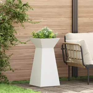 vidaXL vidaXL Support de plante Blanc Plastique 35 x 35 x 73 cm pas cher
