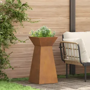 Comparateur de prix : vidaXL - Pilarenbak - Zilver - 35 - x - 35 - x - 73 - cm - Cortenstaal