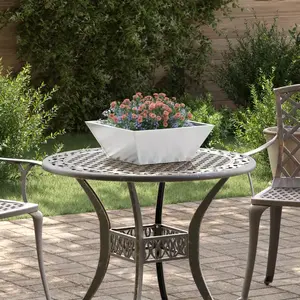 vidaXL Jardinier Métallique Acier inoxydable 40 x 40 x 15 cm pas cher