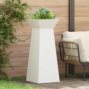 vidaXL - Pilarenbak - Wit - 40 - x - 40 - x - 100 - cm pas cher
