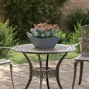 vidaXL Cache-pot de jardin 5 pcs Anthracite 35 x 35 x 15 cm pas cher