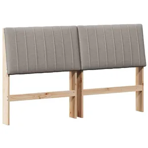 Comparateur de prix : vidaXL Vidaxl Tête De Lit Capitonnée Taupe 160 Cm Pin Massif